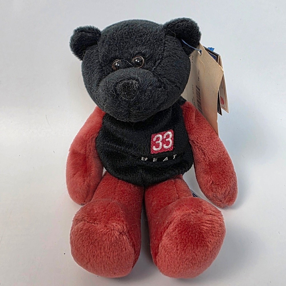 NBA Alonzo Mourning Miami Heat Limited Treasures Plush Bear #33 Vintage 1999
